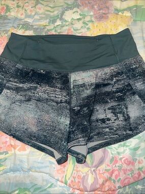 lululemon athletica Black and Gray Women's Running Shorts